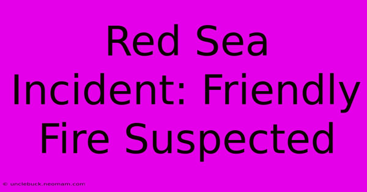 Red Sea Incident: Friendly Fire Suspected