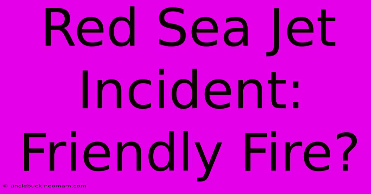 Red Sea Jet Incident: Friendly Fire?