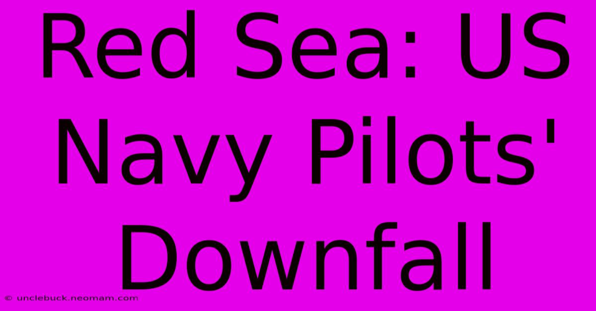 Red Sea: US Navy Pilots' Downfall