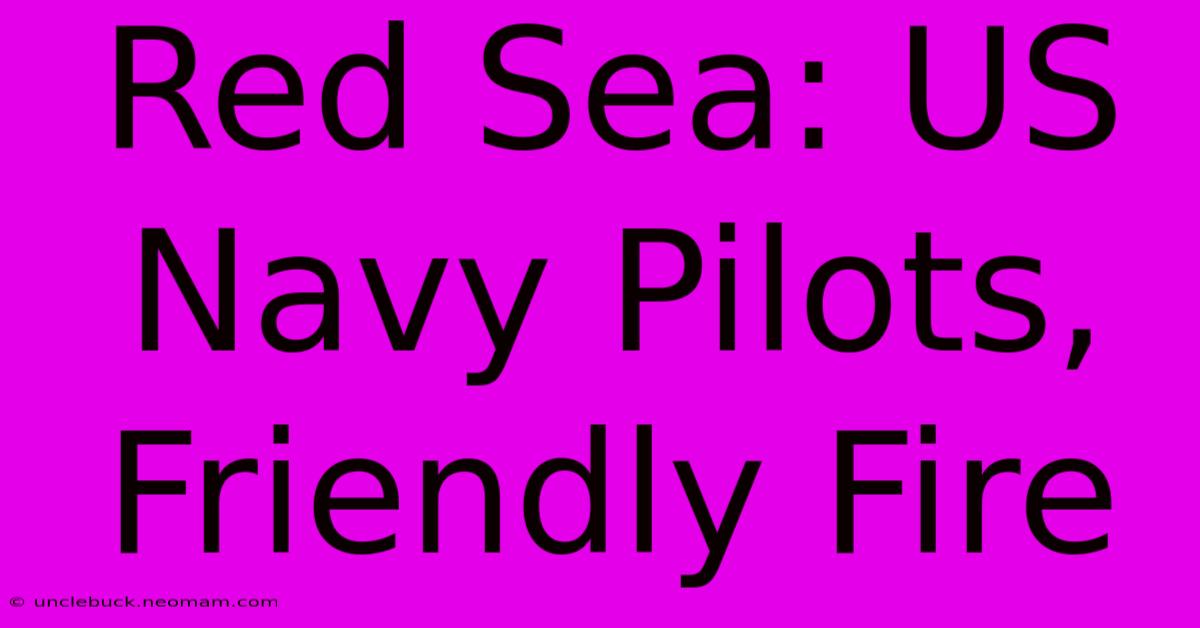 Red Sea: US Navy Pilots, Friendly Fire