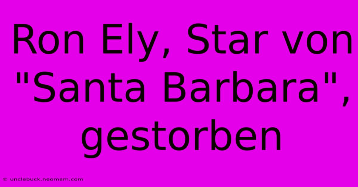 Ron Ely, Star Von 