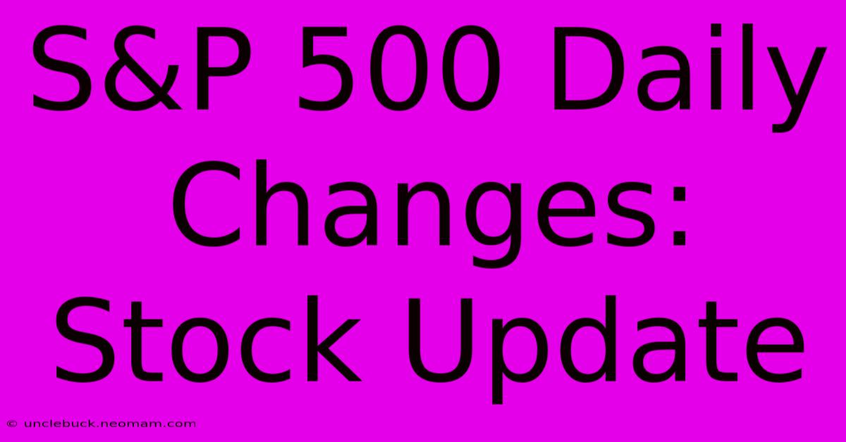 S&P 500 Daily Changes: Stock Update