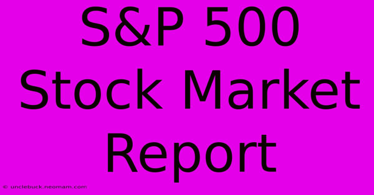 S&P 500 Stock Market Report