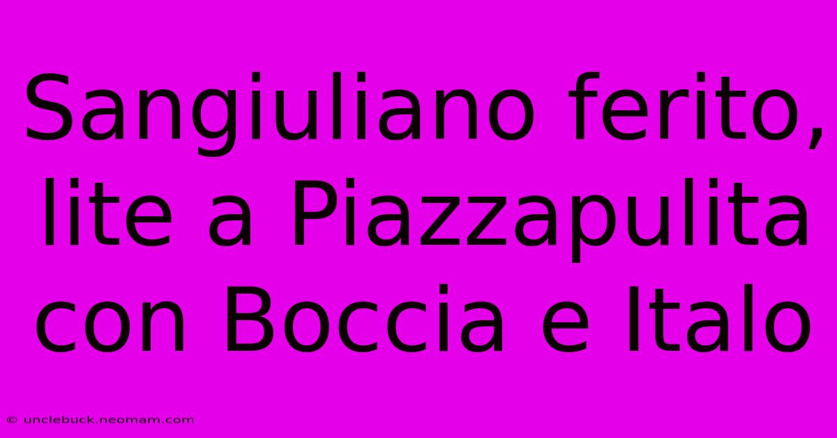 Sangiuliano Ferito, Lite A Piazzapulita Con Boccia E Italo