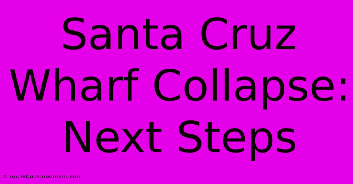 Santa Cruz Wharf Collapse: Next Steps