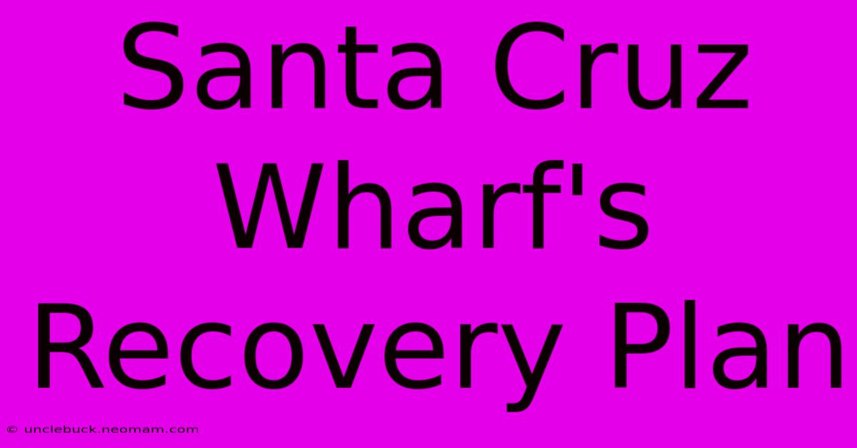 Santa Cruz Wharf's Recovery Plan