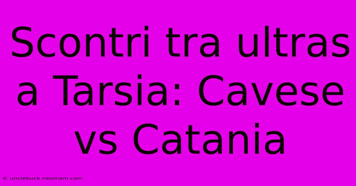 Scontri Tra Ultras A Tarsia: Cavese Vs Catania 