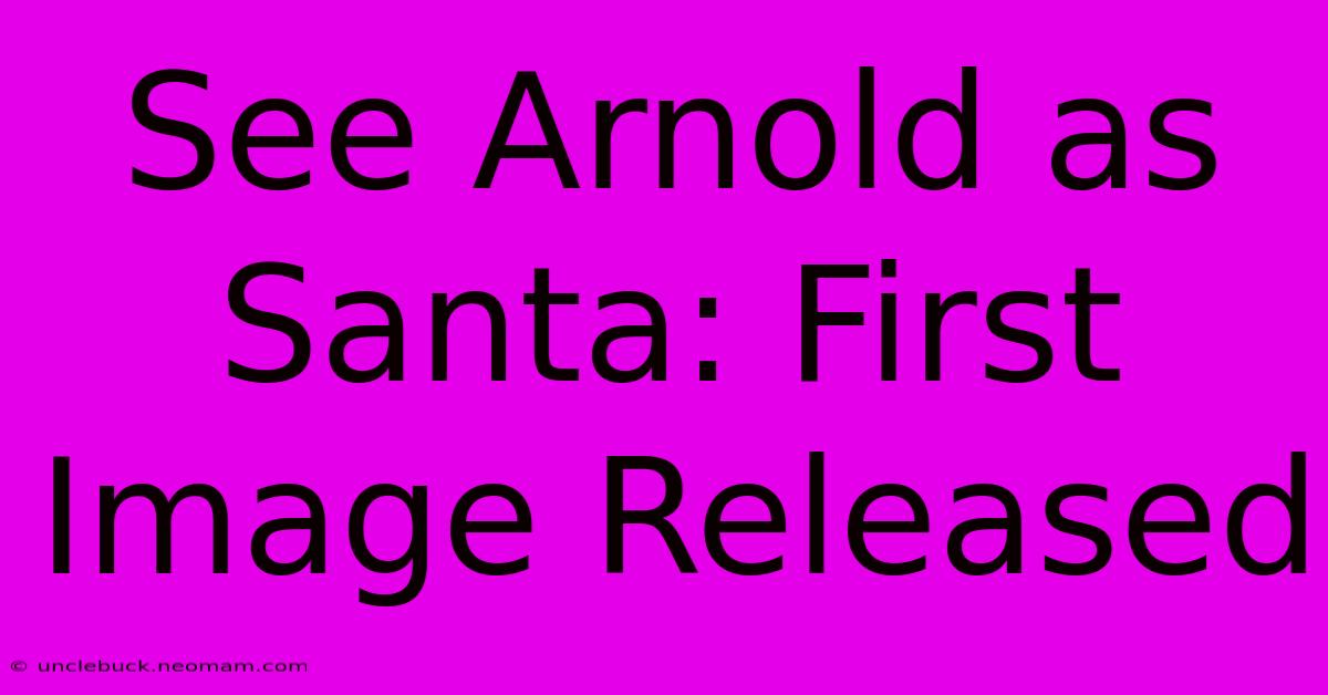 See Arnold As Santa: First Image Released