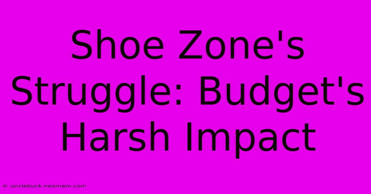 Shoe Zone's Struggle: Budget's Harsh Impact