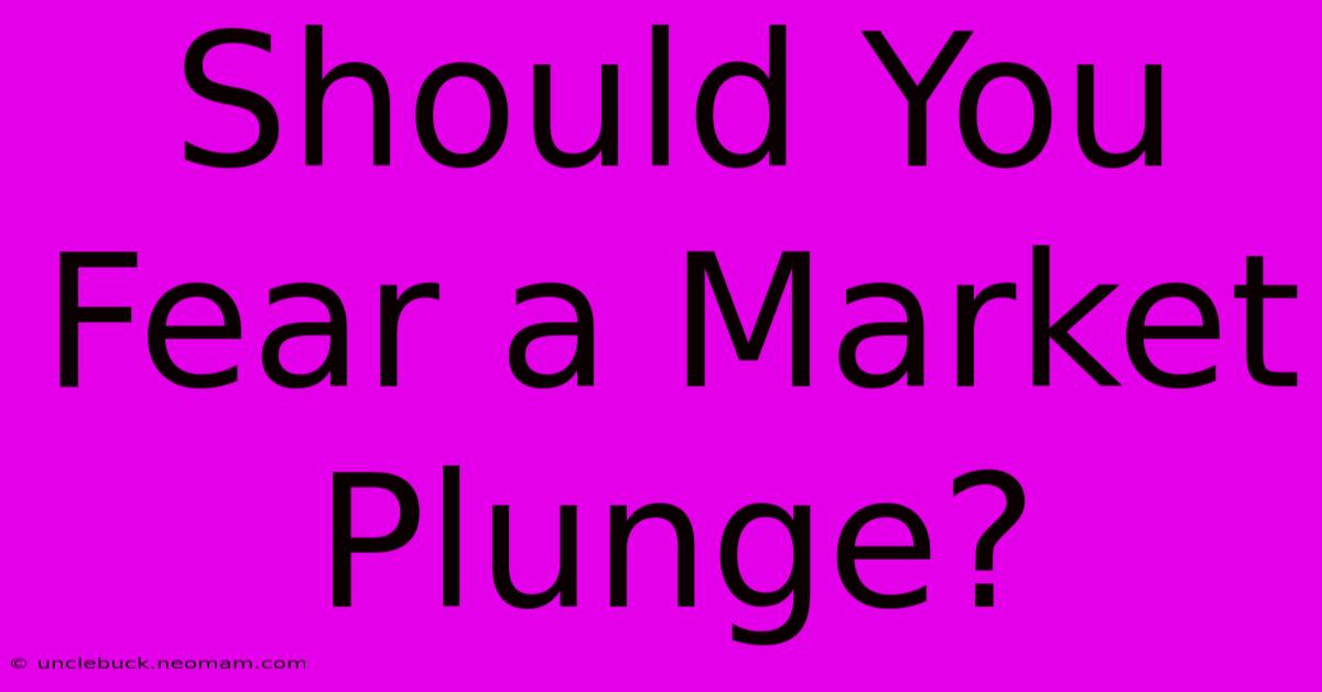 Should You Fear A Market Plunge?