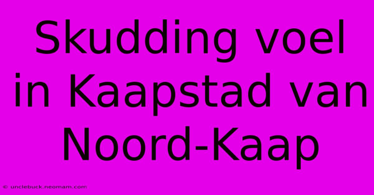 Skudding Voel In Kaapstad Van Noord-Kaap