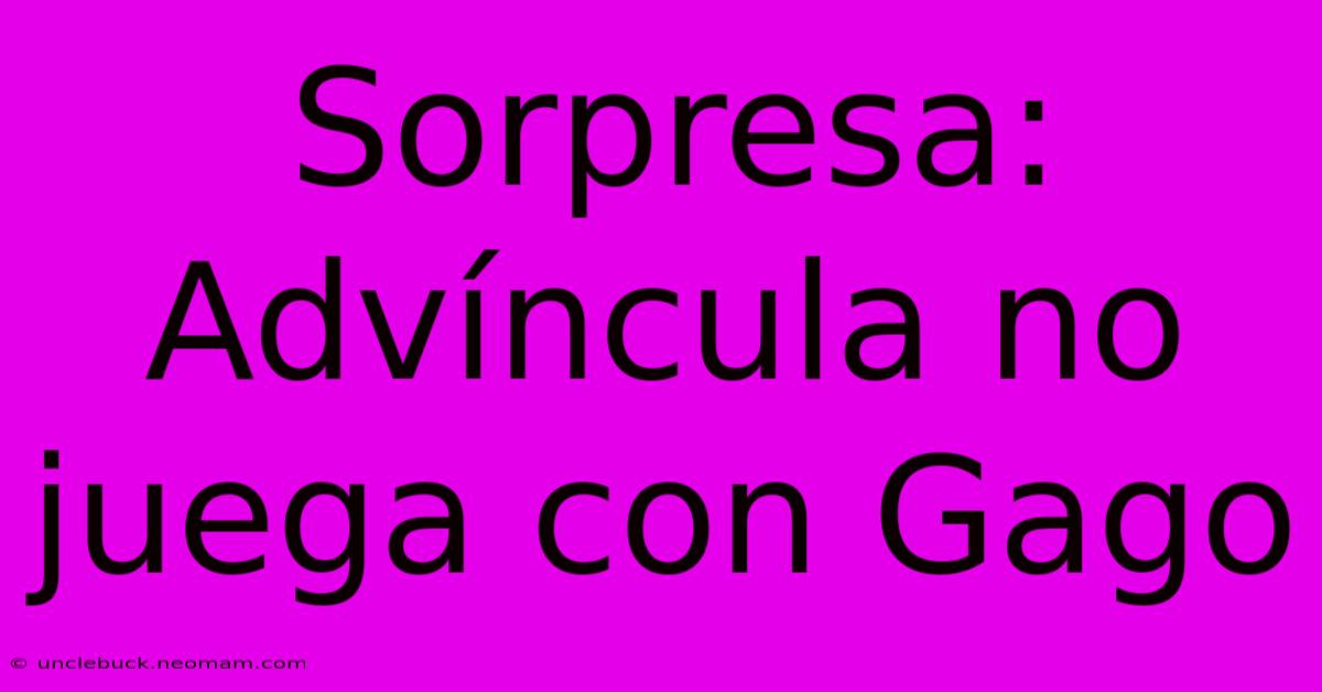 Sorpresa: Advíncula No Juega Con Gago