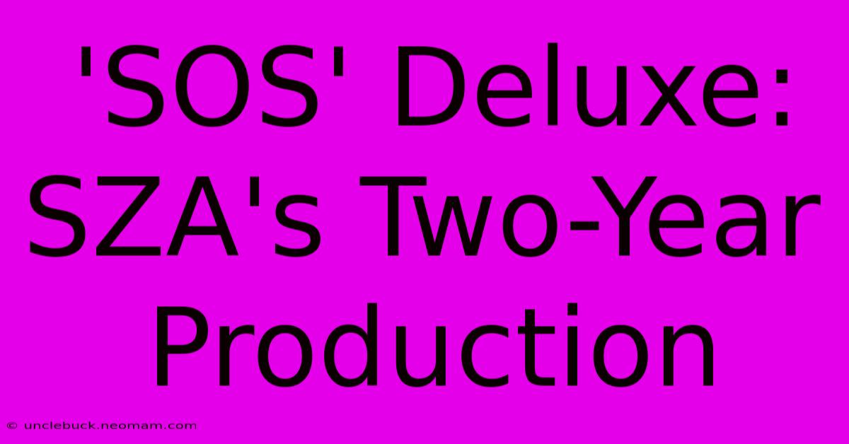 'SOS' Deluxe:  SZA's Two-Year Production