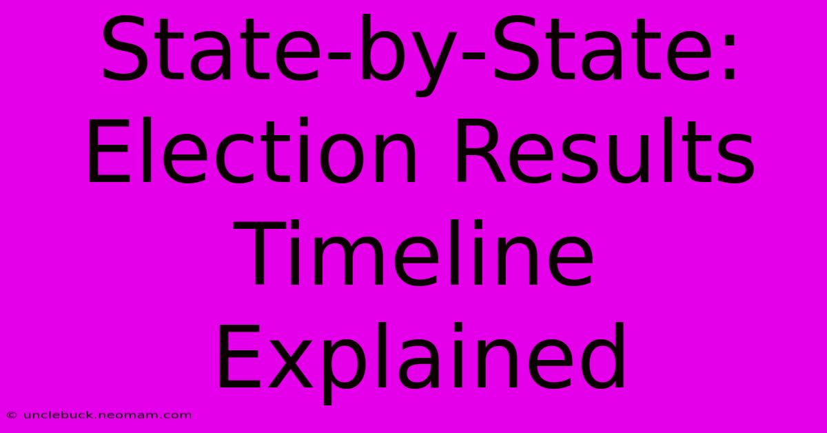 State-by-State: Election Results Timeline Explained