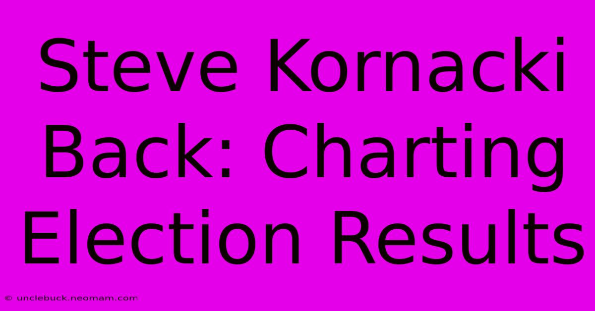 Steve Kornacki Back: Charting Election Results