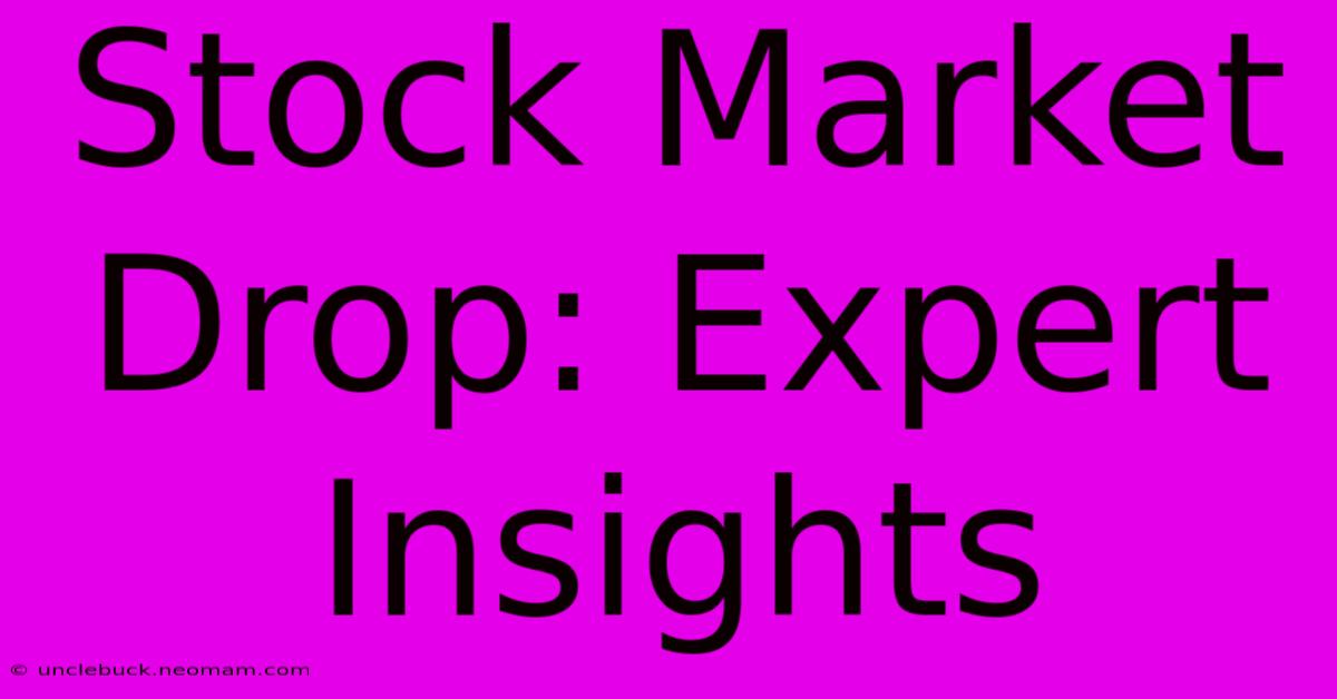 Stock Market Drop: Expert Insights