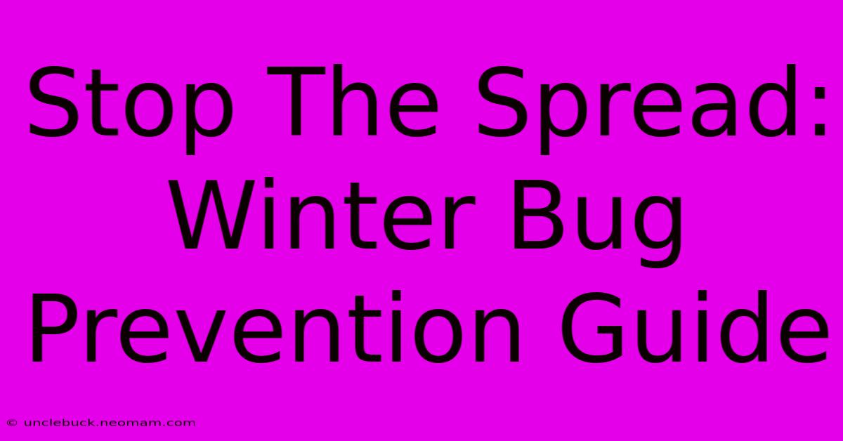 Stop The Spread: Winter Bug Prevention Guide 