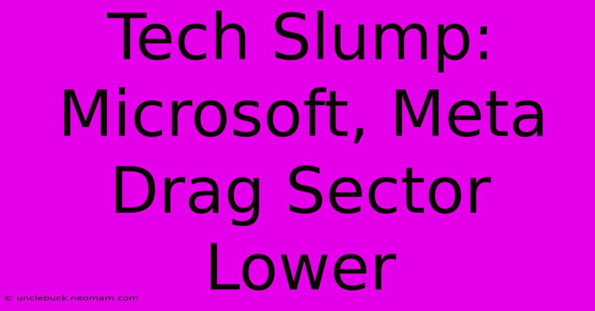 Tech Slump: Microsoft, Meta Drag Sector Lower