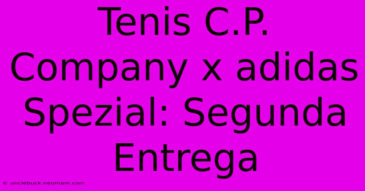 Tenis C.P. Company X Adidas Spezial: Segunda Entrega