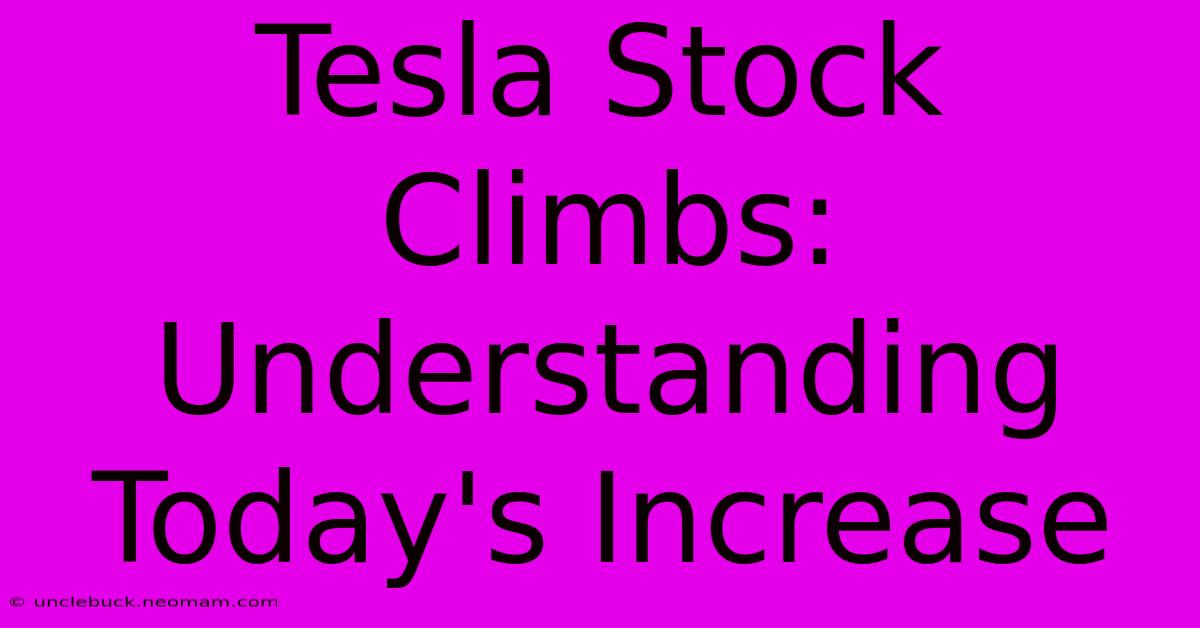 Tesla Stock Climbs: Understanding Today's Increase 