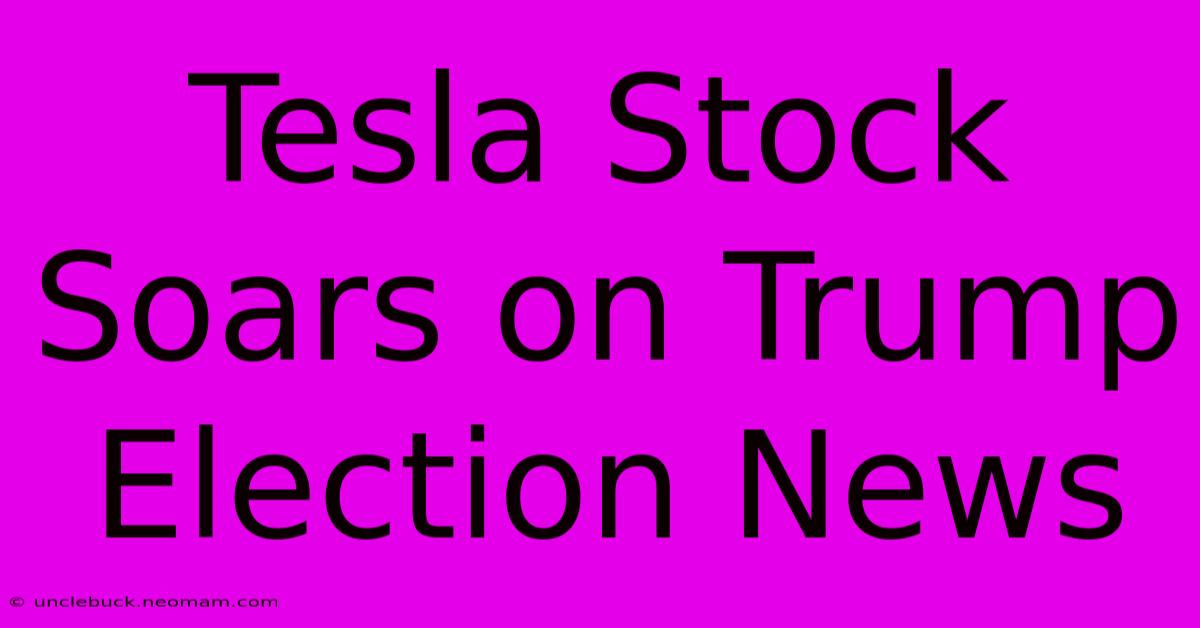 Tesla Stock Soars On Trump Election News