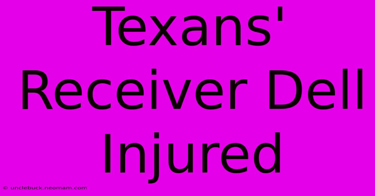 Texans' Receiver Dell Injured