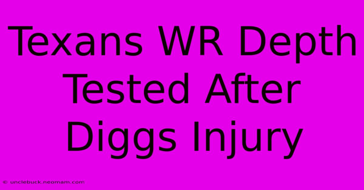 Texans WR Depth Tested After Diggs Injury