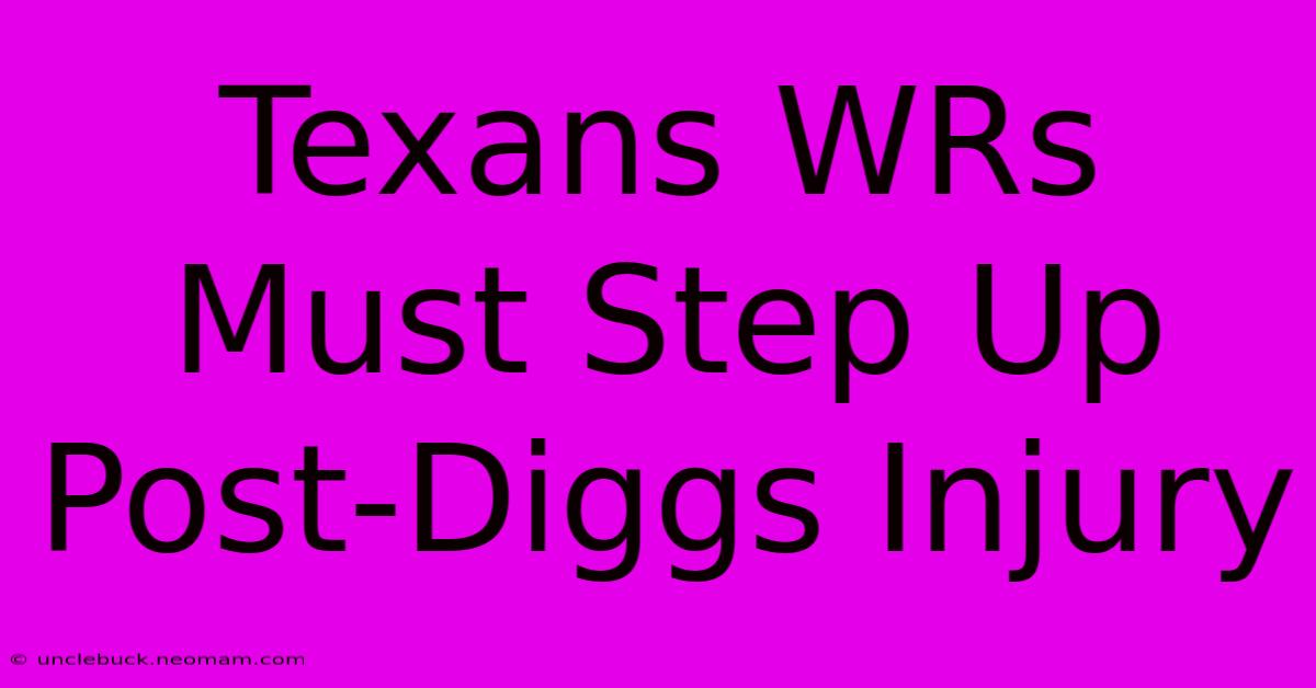 Texans WRs Must Step Up Post-Diggs Injury