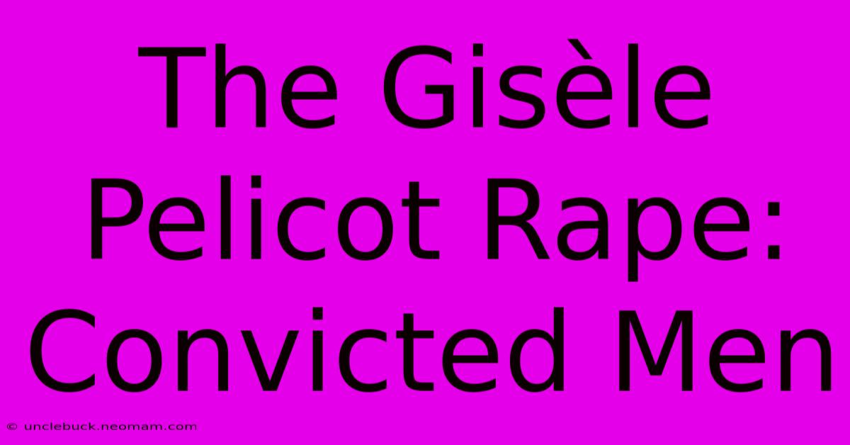 The Gisèle Pelicot Rape: Convicted Men