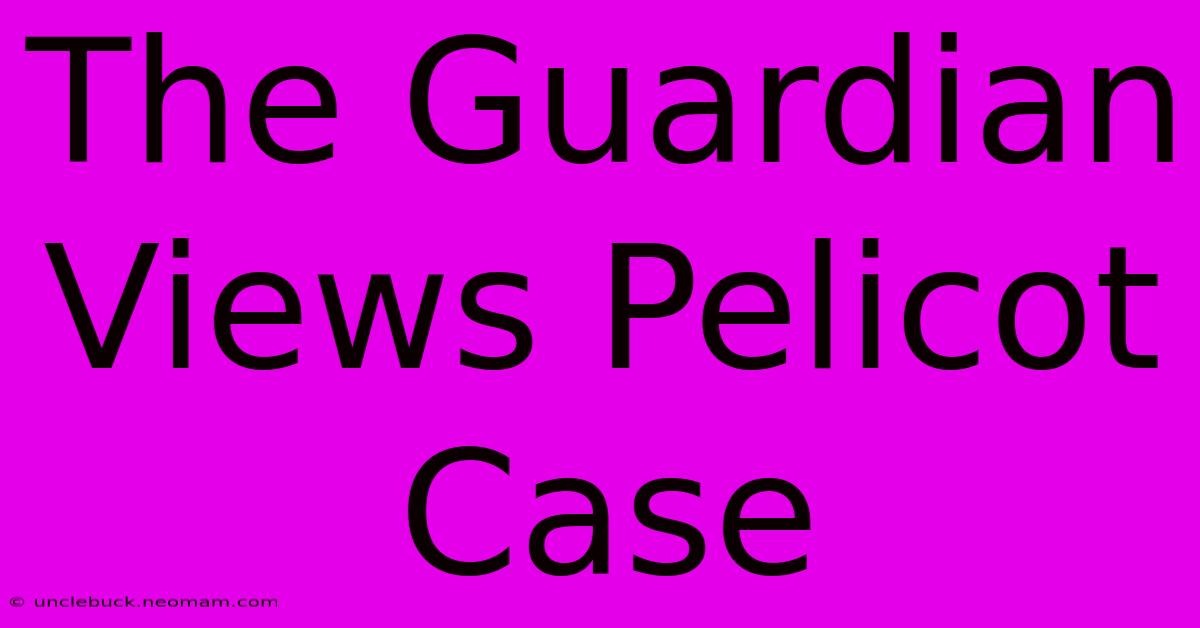 The Guardian Views Pelicot Case