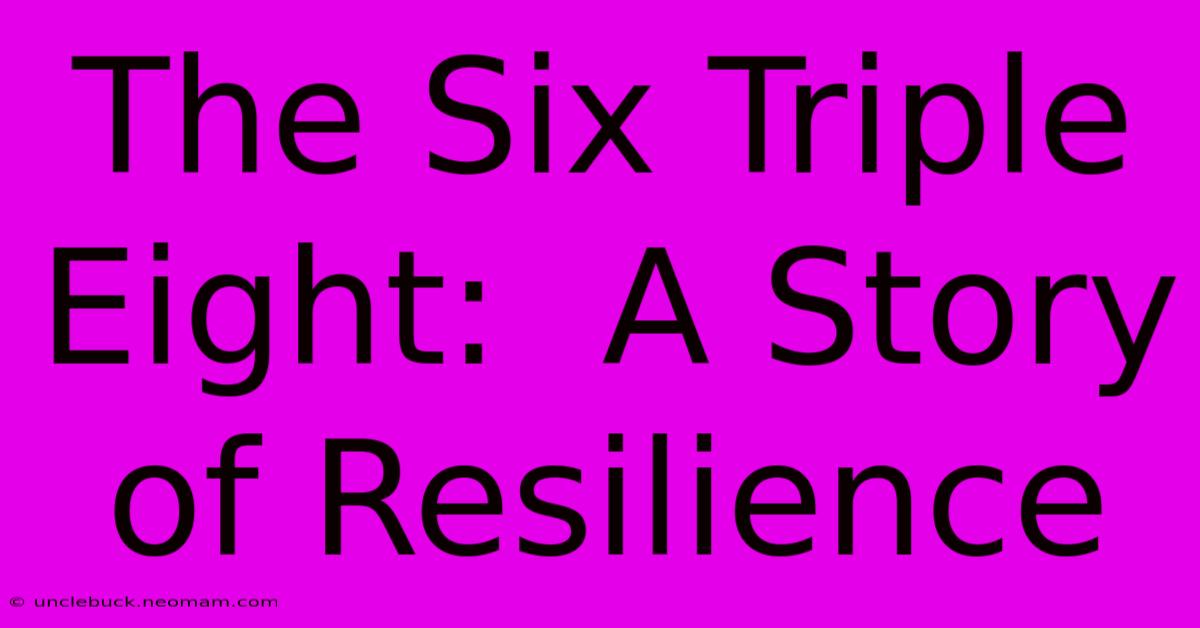 The Six Triple Eight:  A Story Of Resilience