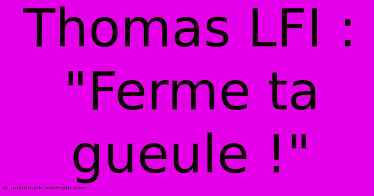 Thomas LFI : 