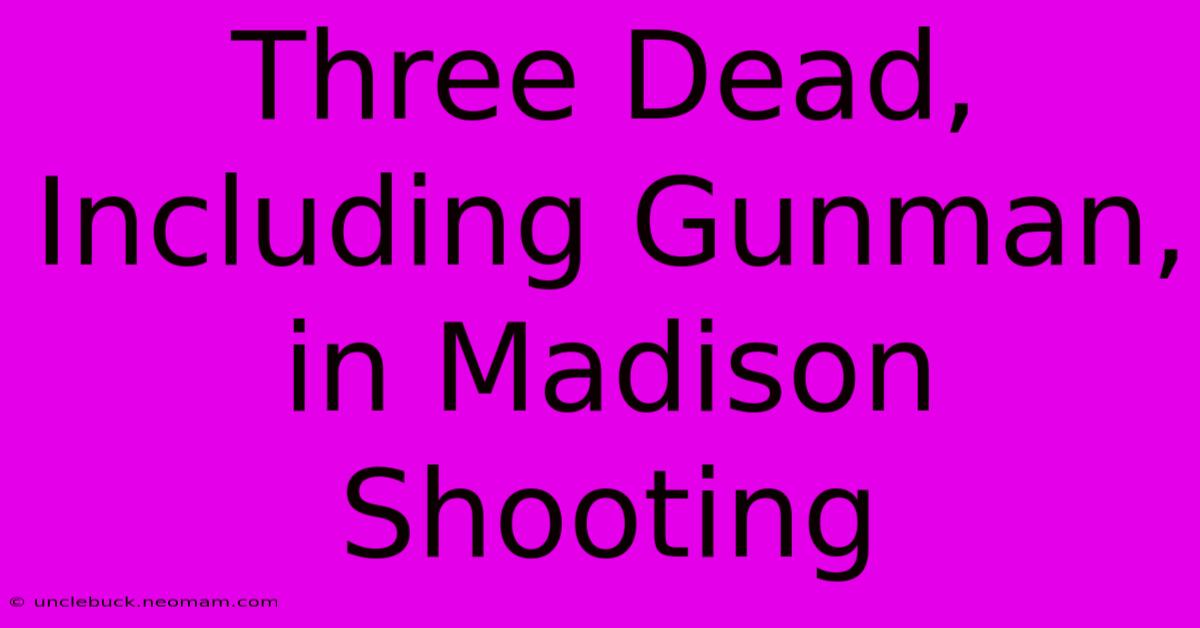 Three Dead, Including Gunman, In Madison Shooting