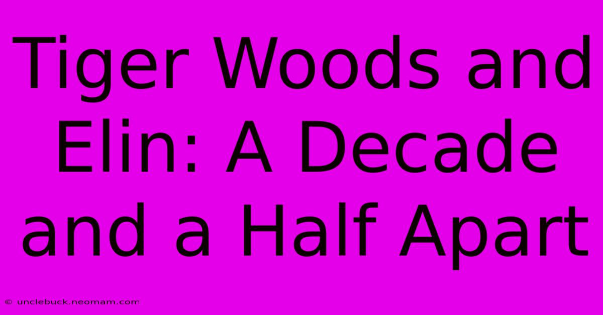 Tiger Woods And Elin: A Decade And A Half Apart