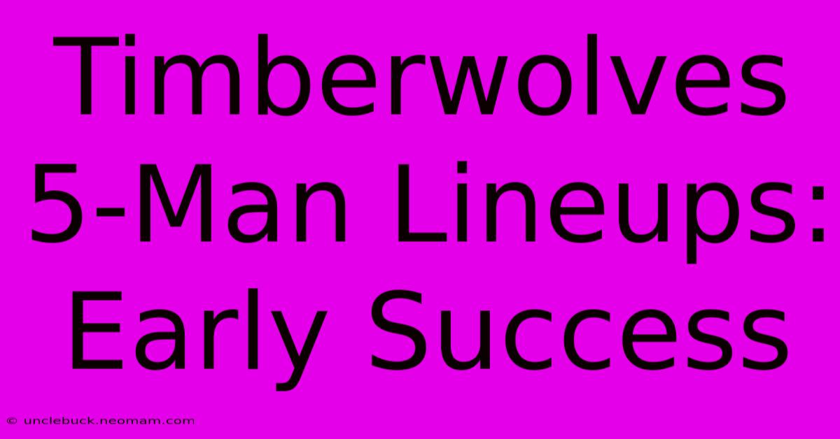 Timberwolves 5-Man Lineups: Early Success