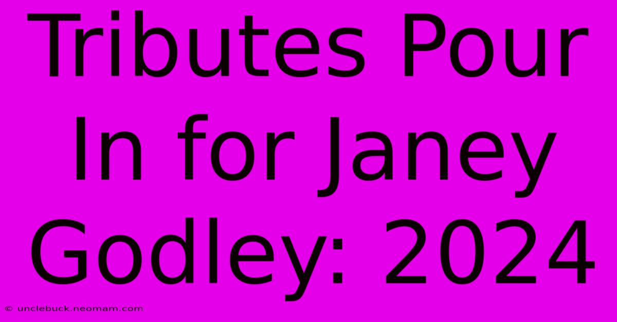 Tributes Pour In For Janey Godley: 2024