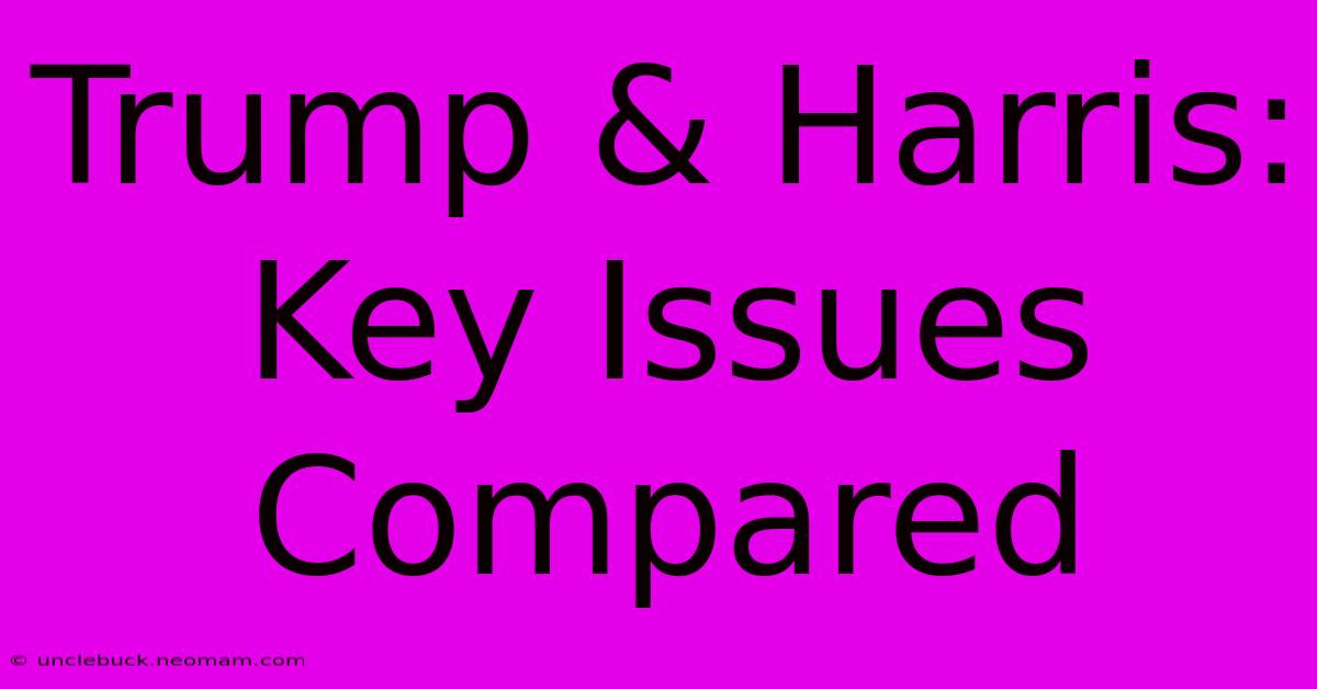 Trump & Harris: Key Issues Compared