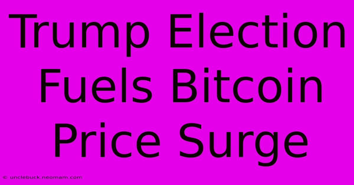 Trump Election Fuels Bitcoin Price Surge 