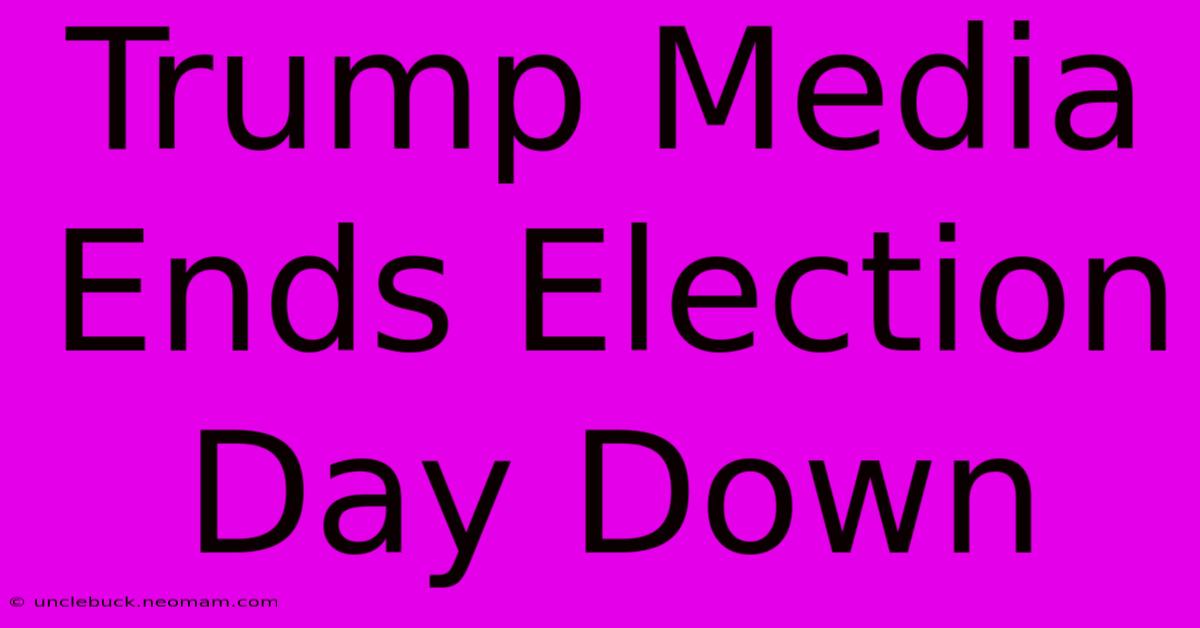 Trump Media Ends Election Day Down