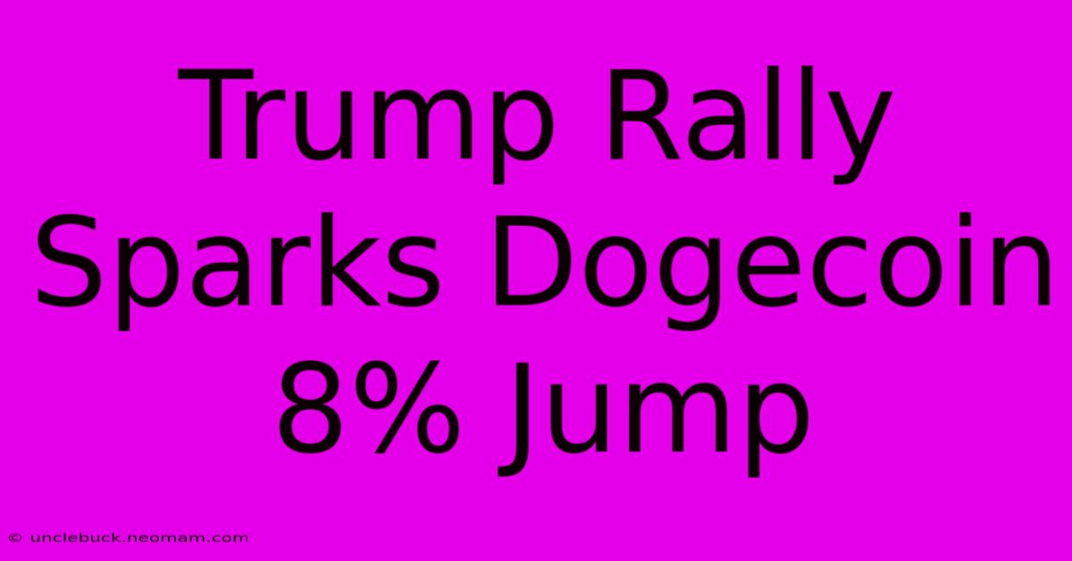 Trump Rally Sparks Dogecoin 8% Jump