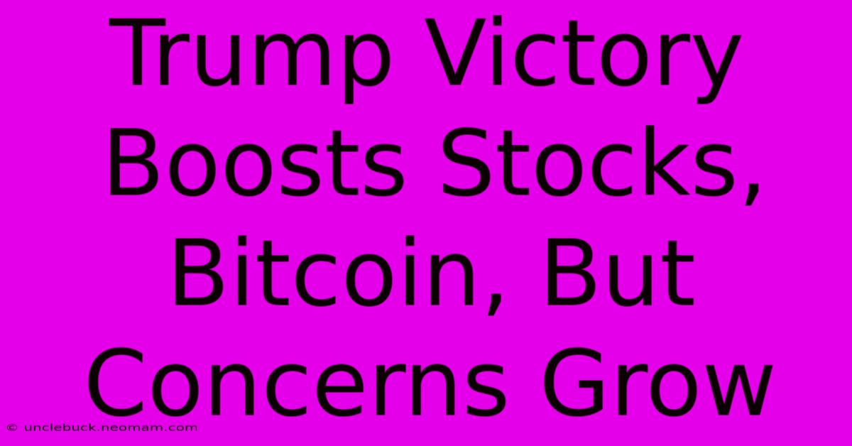 Trump Victory Boosts Stocks, Bitcoin, But Concerns Grow