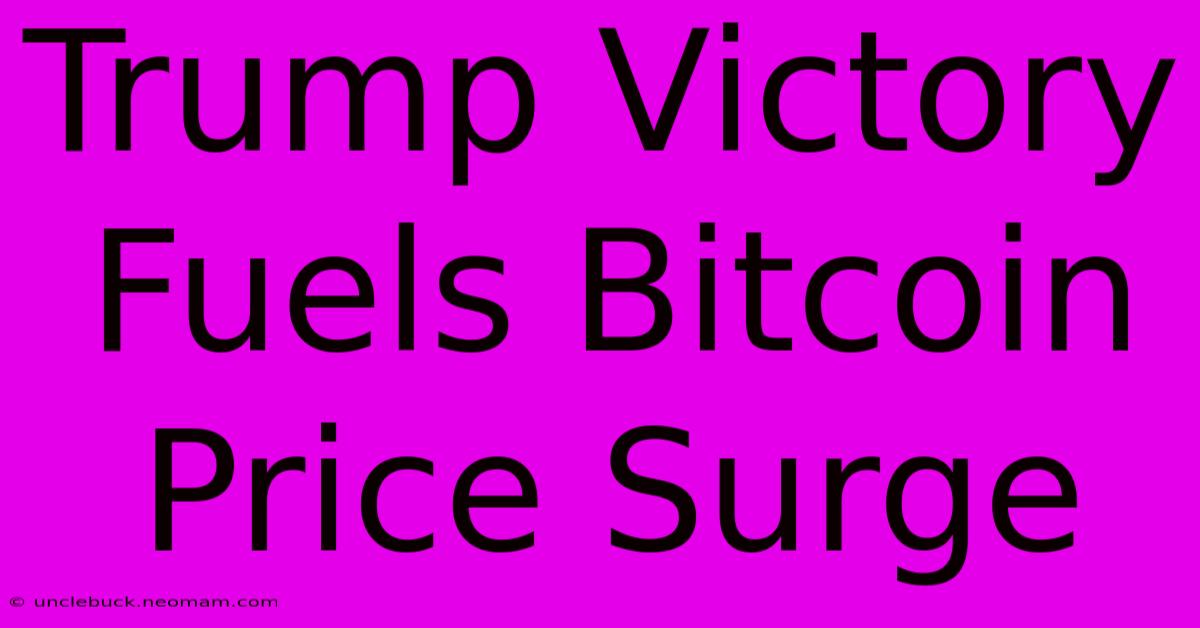 Trump Victory Fuels Bitcoin Price Surge