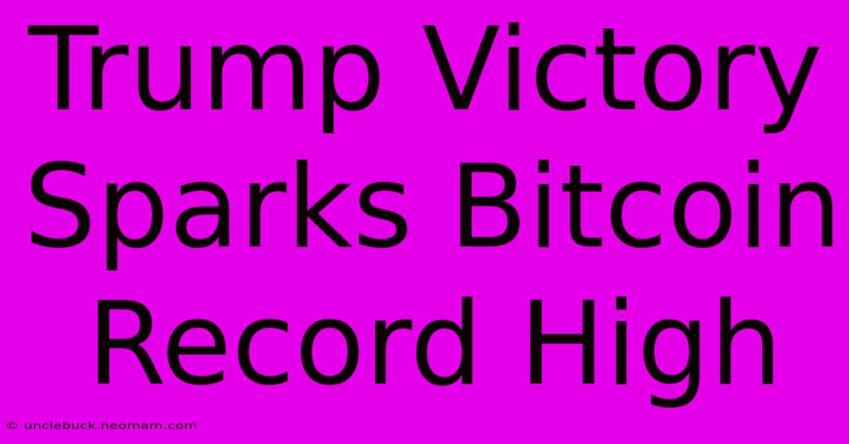 Trump Victory Sparks Bitcoin Record High