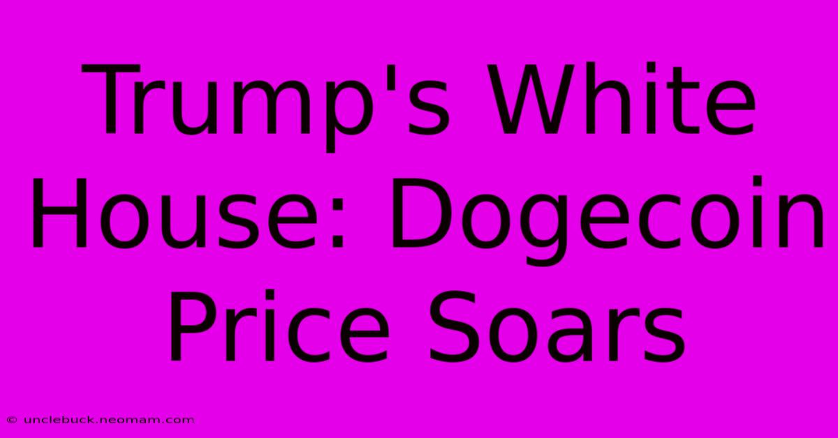 Trump's White House: Dogecoin Price Soars 