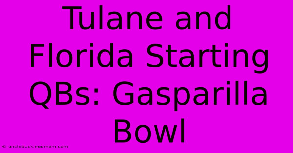 Tulane And Florida Starting QBs: Gasparilla Bowl