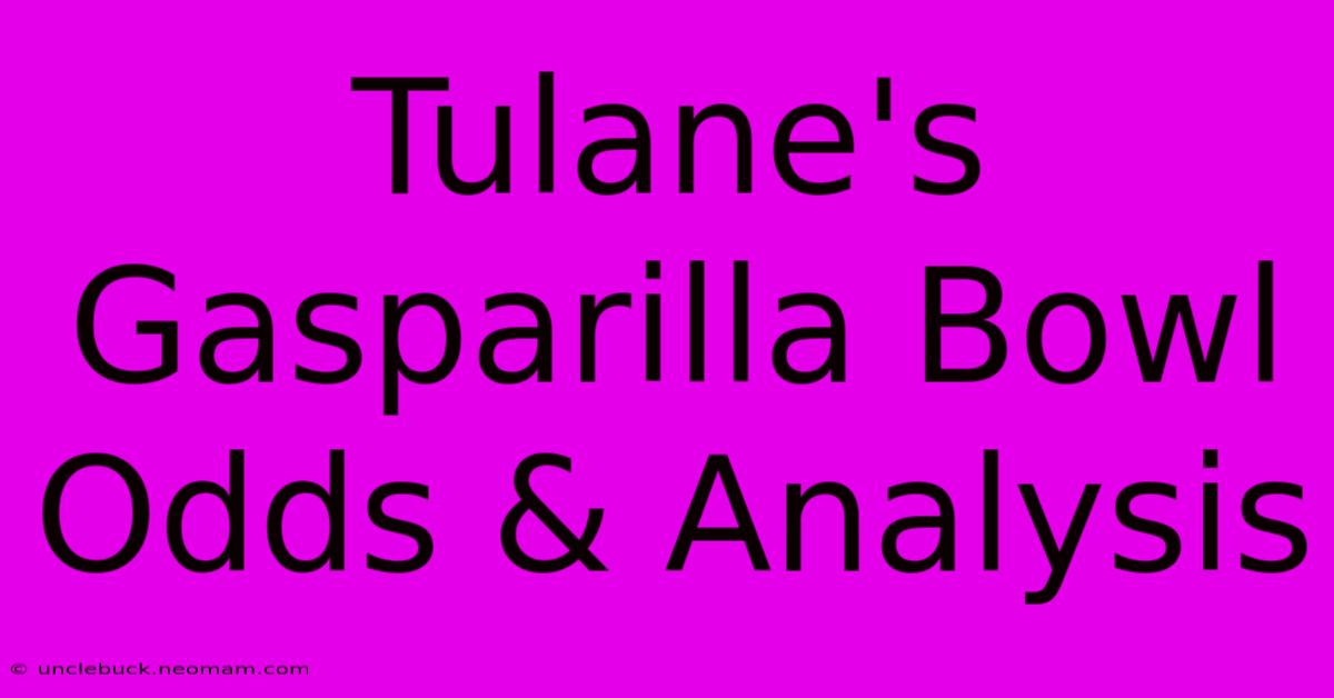 Tulane's Gasparilla Bowl Odds & Analysis