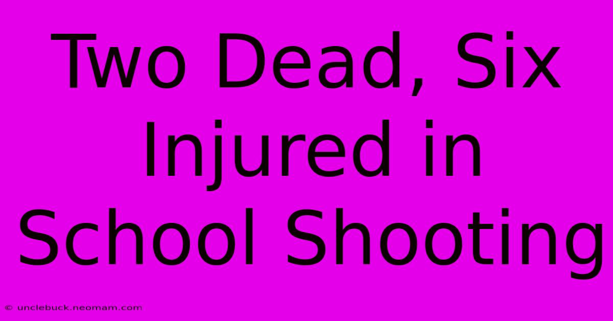 Two Dead, Six Injured In School Shooting