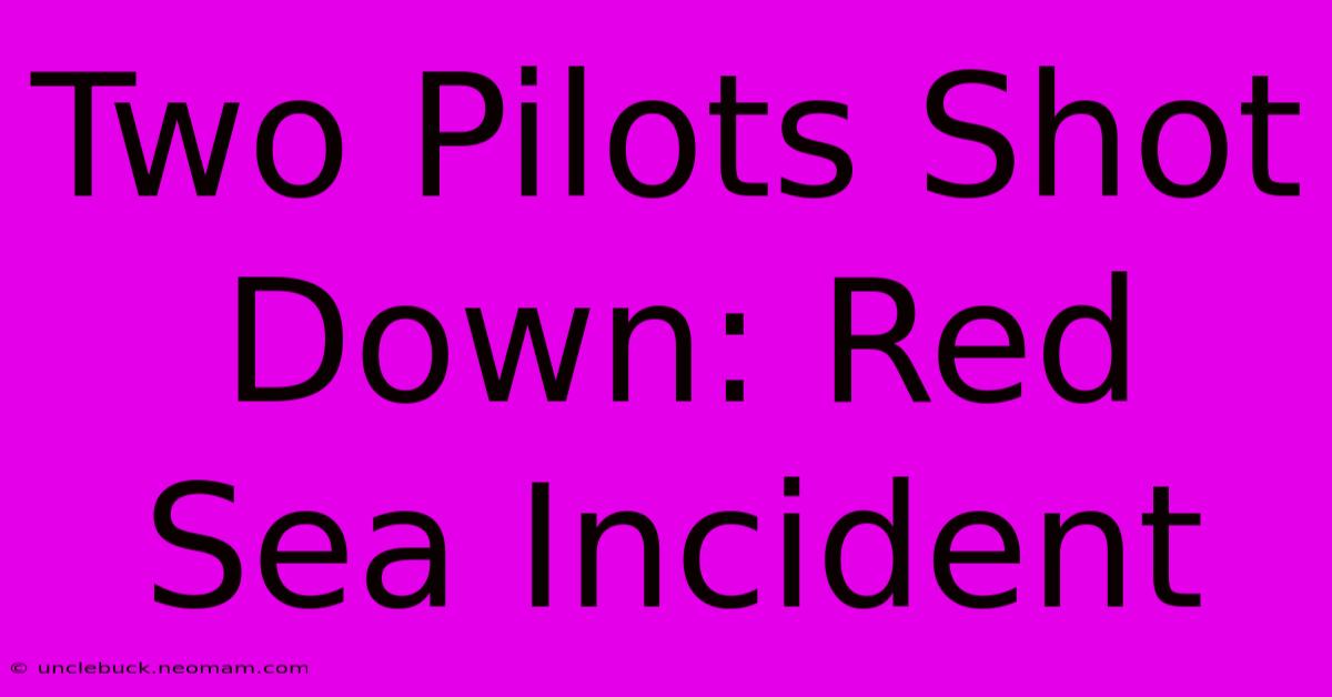 Two Pilots Shot Down: Red Sea Incident