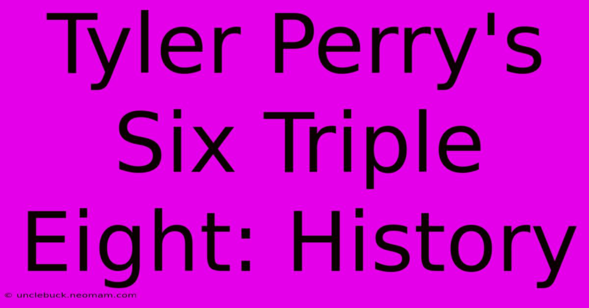 Tyler Perry's Six Triple Eight: History