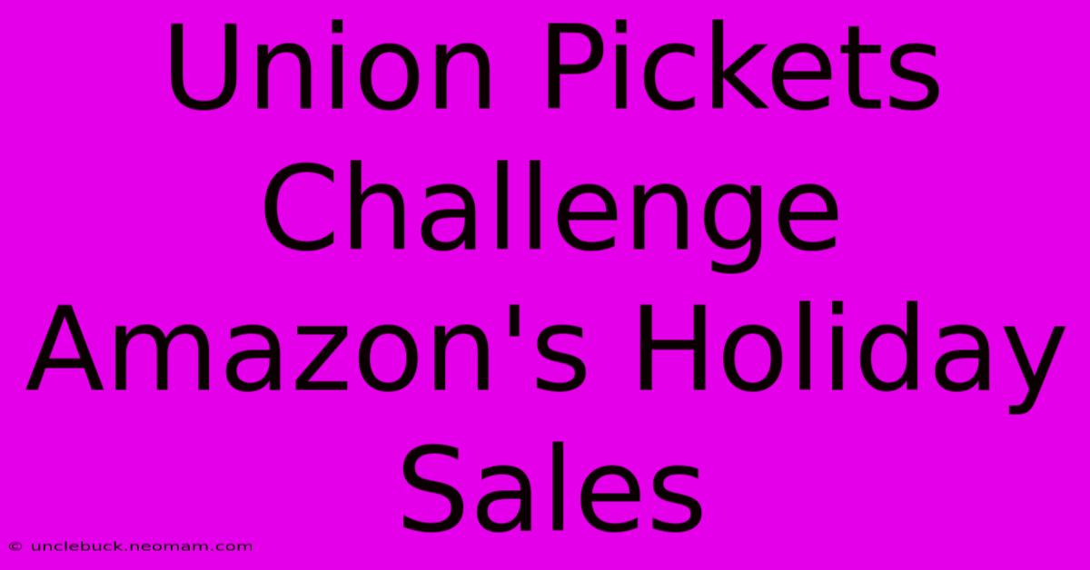 Union Pickets Challenge Amazon's Holiday Sales